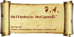 Helfenbein Antigoné névjegykártya